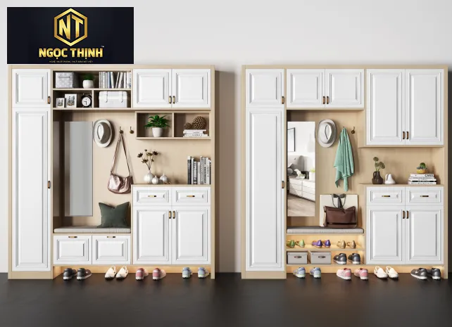 TỦ QUẦN ÁO NGỌC THỊNH VỎ GỖ SỒI